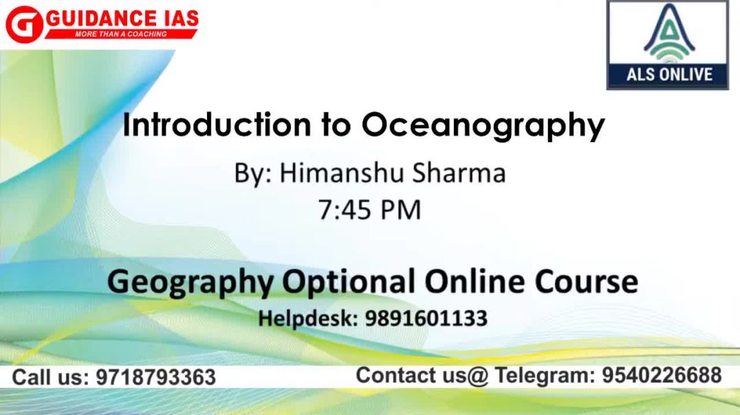 ⁣1 - Introduction to Oceanograph